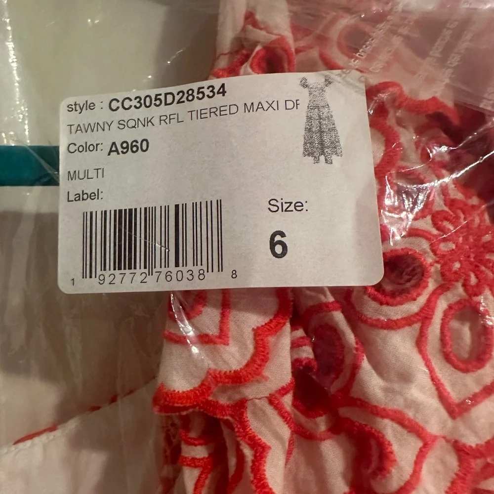 🔖 NWT $795 Alice + Olivia Tawney Eyelet Tiered Maxi Dress - Picture 10 of 12